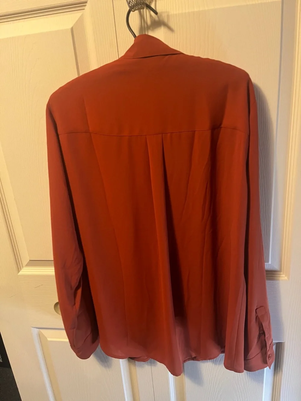 Express Rust-Red Button Front Blouse - Picture 6 of 6